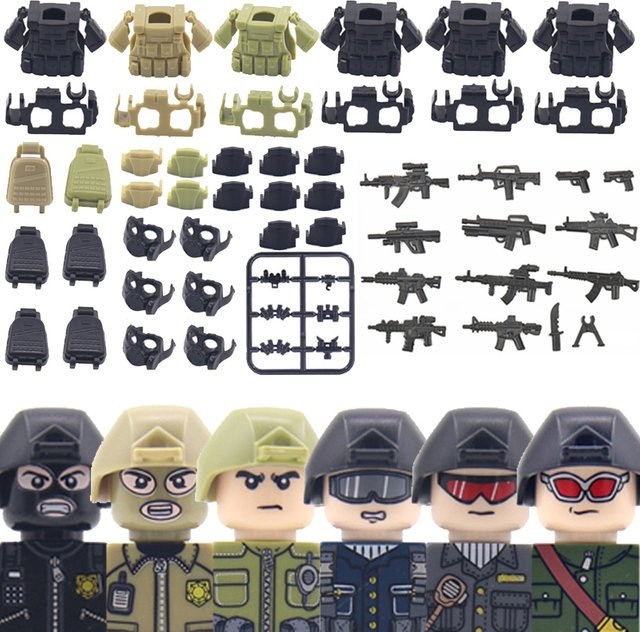 Semalam City SWAT Geisterkommando-Figuren, Bausteine, Polizei - Bild 1