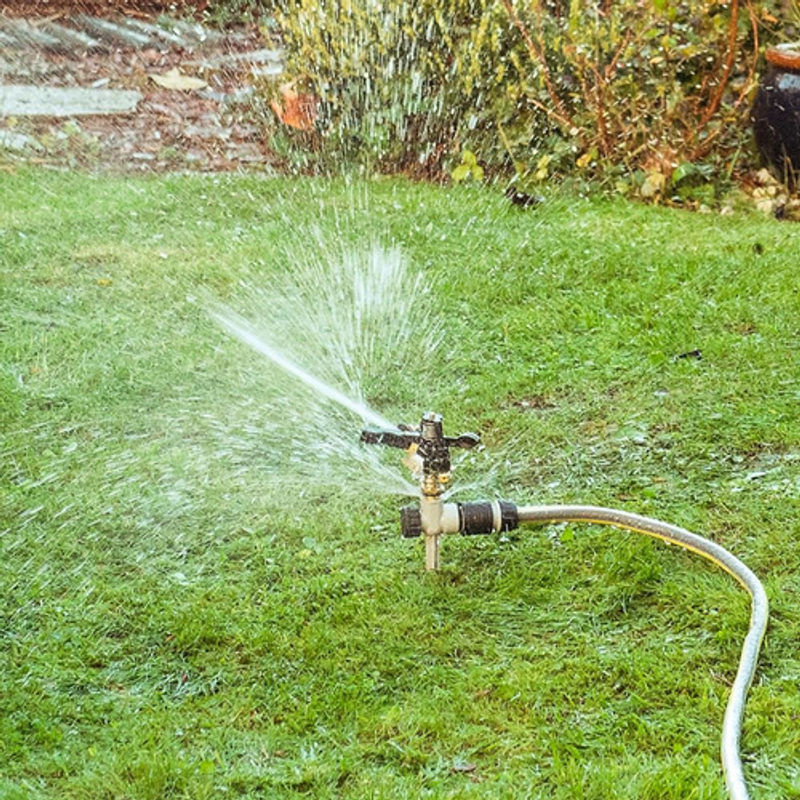Mr. GARDENER Impulskreisregner mit Erdspieß in Schwarz und Silber - Bild 3