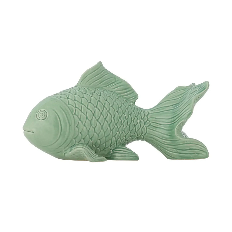 Bloomingville Sukey Fischfigur aus Keramik in Grün, Höhe: 27 cm - Bild 1