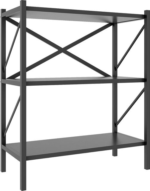 VCM Regal Insasi im Industrial Design, 2-fach, Anthrazit, B/T/H: 85 x 34 x 66 cm - Bild 1