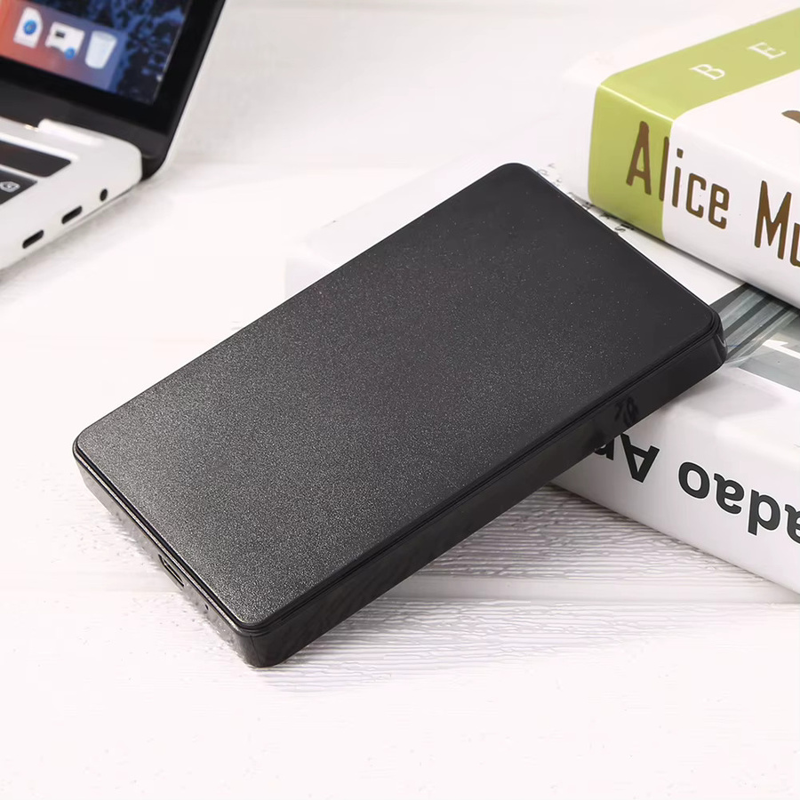 Tragbares 2,5 Zoll HDD-Gehäuse mit USB 3.1 und USB-C Anschluss für SATA 1/2/3 HDD oder SSD in Schwarz - Bild 2