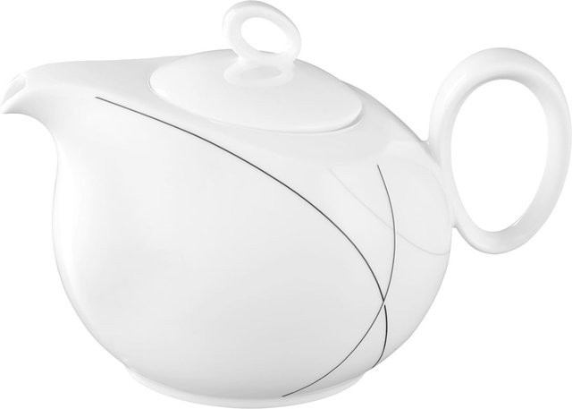 Seltmann Weiden Teekanne Trio Highline aus Porzellan, Weiß, 1,25 l - Bild 1