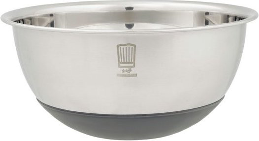 Fackelmann Chefkoch Schüssel aus Edelstahl in Silber mit rutschfester Basis, 1,25 l - Bild 1