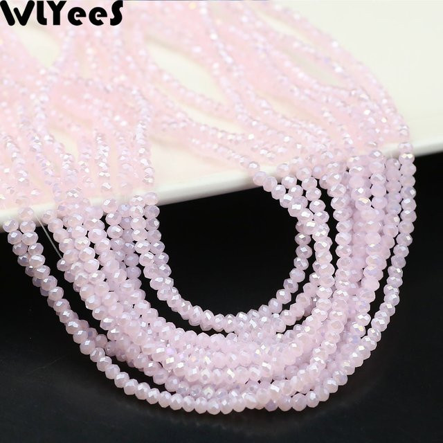 WLYeeS Keramik-Kristallperlen, Rosa, Glas, 2 mm - Bild 1