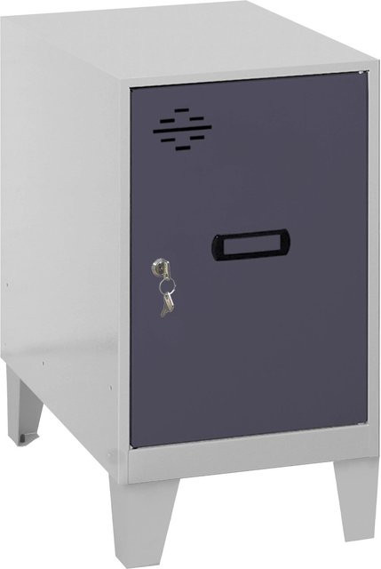 PROREGAL Schließfachwürfel AMEGO Spind mit Standfüßen und Scharniertüren, Anthrazit-Grau, H x B x T: 57,5 x 30 x 50 cm - Bild 1