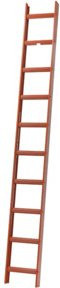 Euroline Dachauflegeleiter aus Aluminium in Rot Nr. 322, 1 x 14 - Bild 1