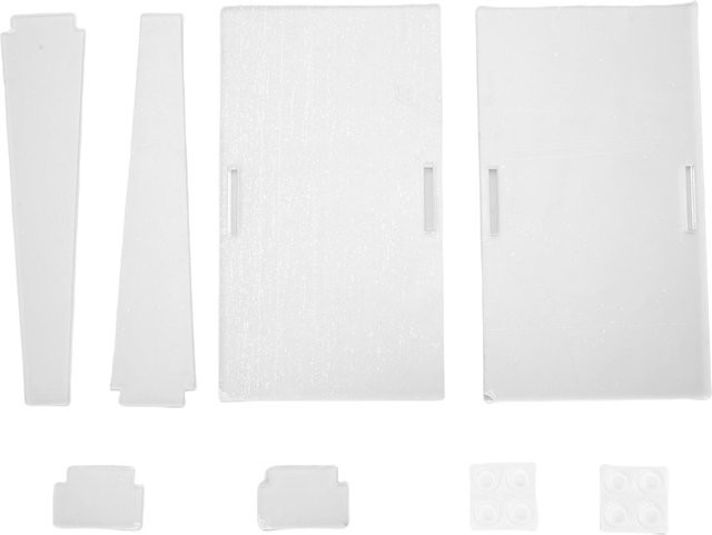 2er-Set Acryl Staffelei Ständer von OutsideWorld, minimalistischer Bildaufsteller aus transparentem Kunststoff für den Tisch, Weiß - Bild 1