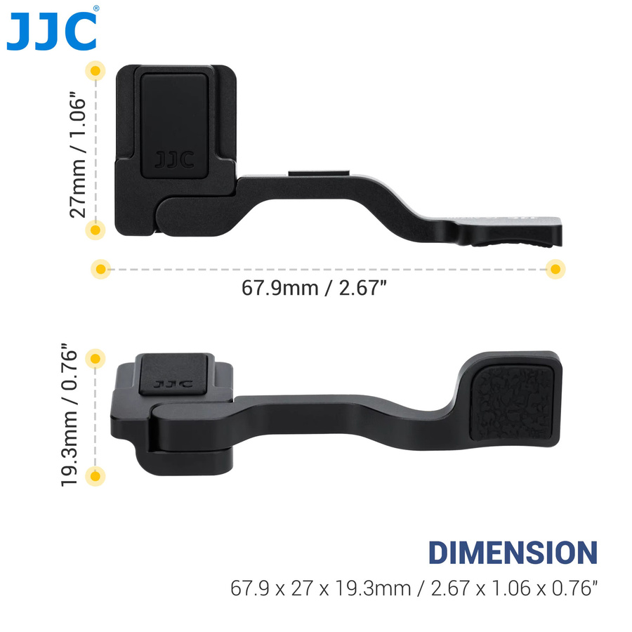 JJC Deluxe Metall Daumengriff für Sony A6700 Kamera in Schwarz - Bild 6