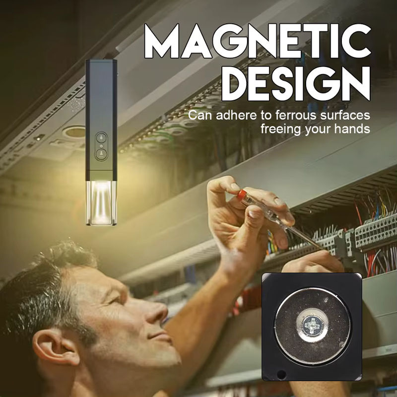 Heinast LED Taschenlampe mit USB-Ladefunktion und Magnet, Schwarz - Bild 4