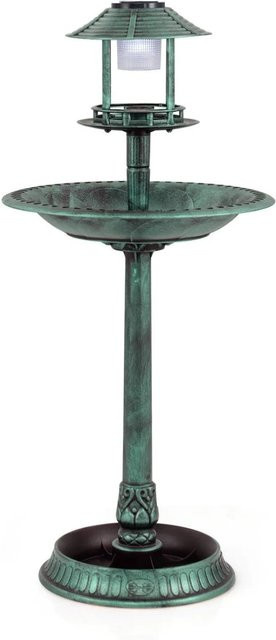Costway Vogeltränke mit Solarleuchte in Grün, B/T/H: 51 x 51 x 107 cm - Bild 1