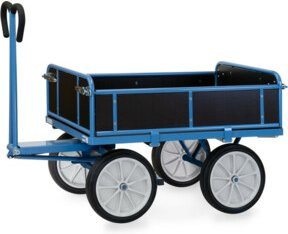 Fetra Handpritschenwagen 6454V in Blau mit Vollgummi-Reifen und 1000 kg Tragkraft - Bild 1