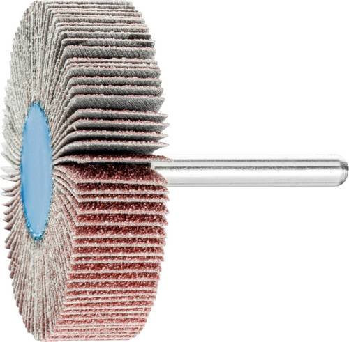 PFERD Korund Fächerschleifer A60 für Feinschliff und Finish, Durchmesser: 60 mm, Breite: 15 mm, Schaft-Durchmesser: 6 mm, 10 Stück, Multicolor - Bild 1
