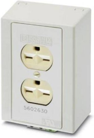 Phoenix Contact Steckdose EM-DUO 250/15 Elfenbein H x B x T: 135 x 82 x 49 mm - Bild 1