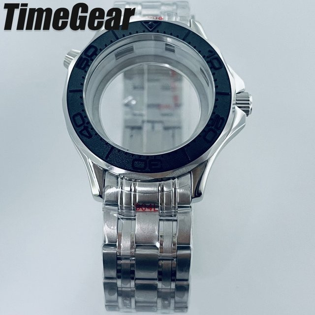 AETEEY Uhrengehäuse Seamaster 300/600, Edelstahl, Silber, Unisex - Bild 1