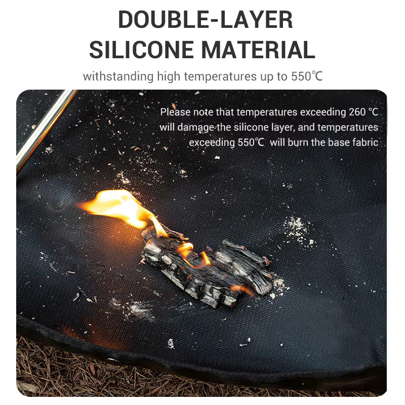 WESTTUNE Outdoor Feuerfeste Matte aus Fiberglas als Anti-Flamme Isolierung für Camping und Grill - Bild 2