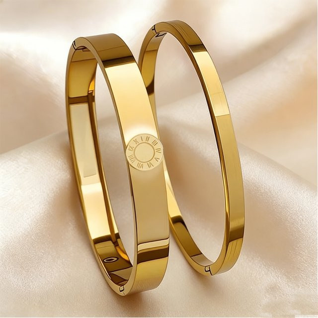 Yupsk Armband-Set Edelstahl, Römische Ziffern, Damen - Bild 1