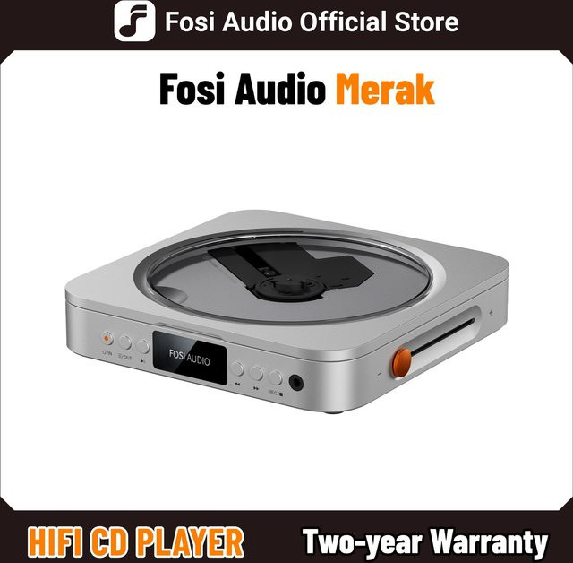Fosi Audio Merak HiFi CD-Player in Silber mit CS43131 DAC, Kopfhörerverstärker und USB-Ripping-Funktion inklusive Fernbedienung - Bild 1