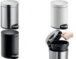 helit Tretabfalleimer Classic aus Edelstahl in Silber, 5 Liter, rund mit Anti-Fingerprint-Beschichtung - Bild 2