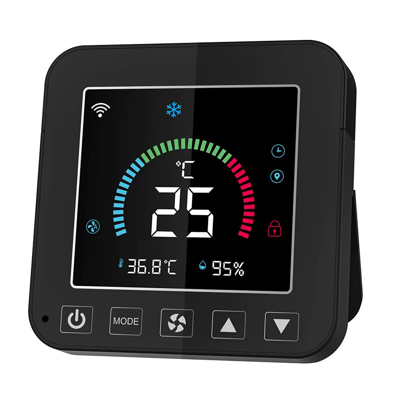 Tuya WiFi Smart Klimaanlage Controller in Schwarz mit LCD Touch Screen und Infrarot zur Temperatur- und Feuchtigkeitssteuerung für Google Home und Alexa - Bild 5