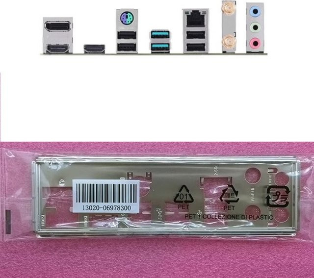 Asus I/O-Schild Rückplatte für Prime B760M-A WIFI D4 Motherboard in Silber - Bild 1