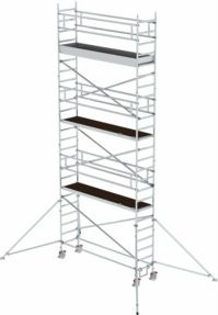 MUNK Günzburger Steigtechnik Alu-Rollgerüst mit Ausleger in Silber, Länge: 300 cm, maximale Arbeitshöhe: 8,4 m - Bild 2
