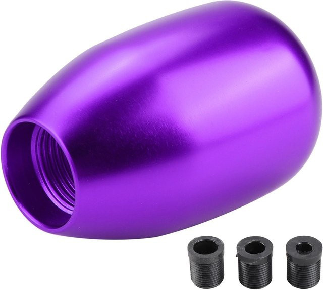 5-Gang Schaltknauf Schalthebel mit 3 Adaptern in Lila Crystal - Bild 1