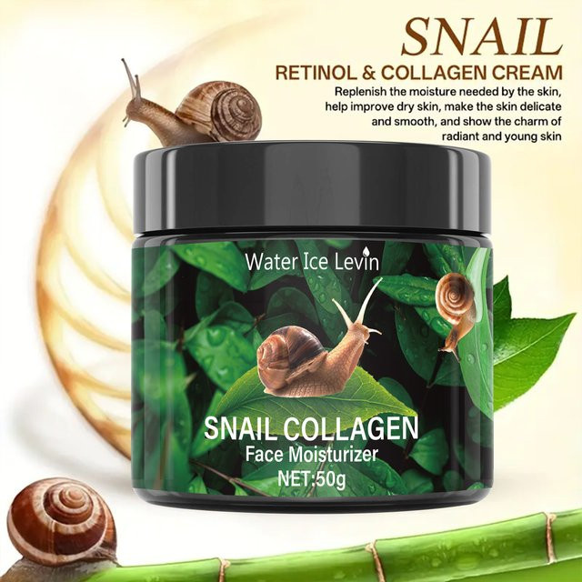 Water Ice Levin Schnecken-Feuchtigkeitscreme, Kollagen, Vitamin E, 50 g - Bild 1