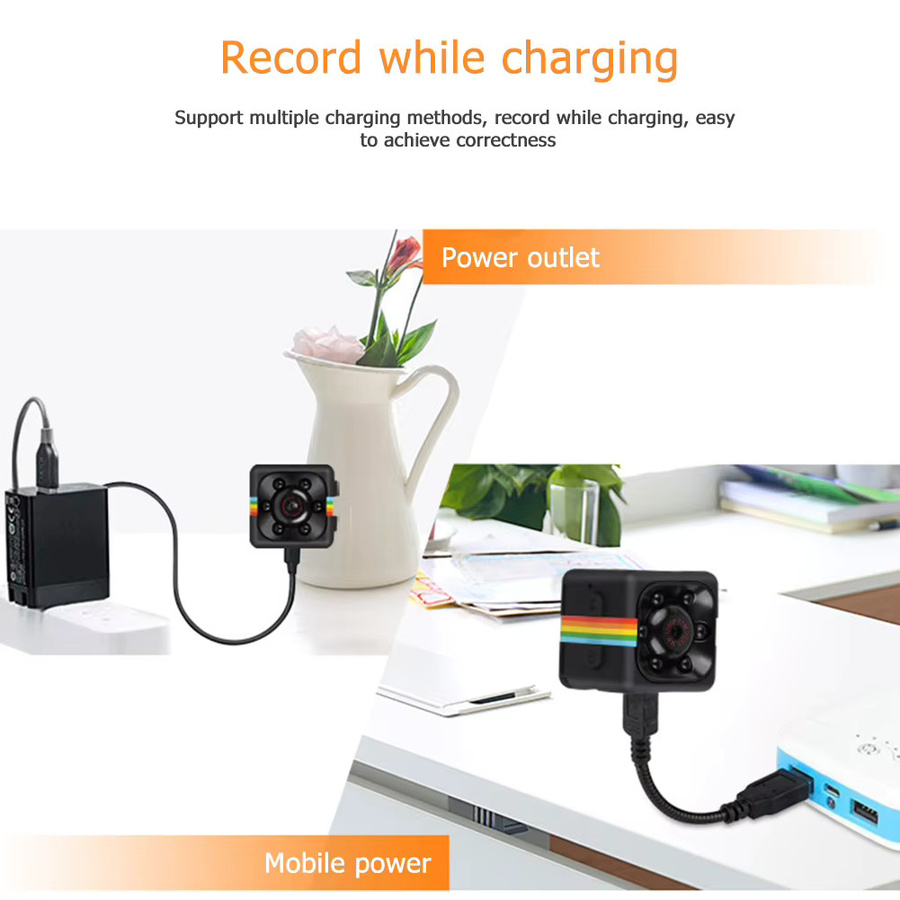 SQ11 Mini Action Kamera mit Motion Sensor und Nachtsicht, Full HD 960P Camcorder und Voice Recorder in Schwarz - Bild 4