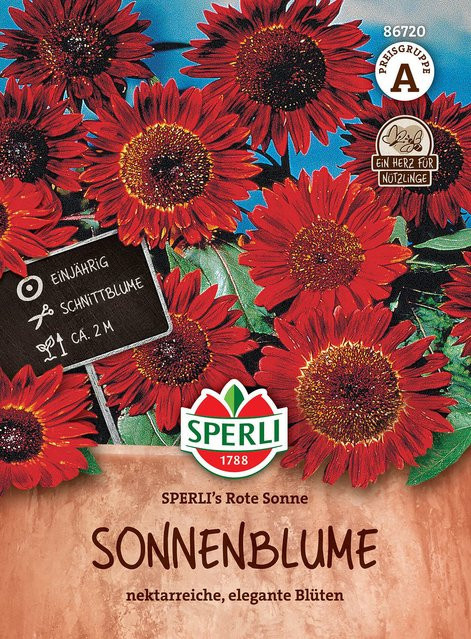 SPERLI Sonnenblumen-Samen Rote Sonne in Orange - Bild 1