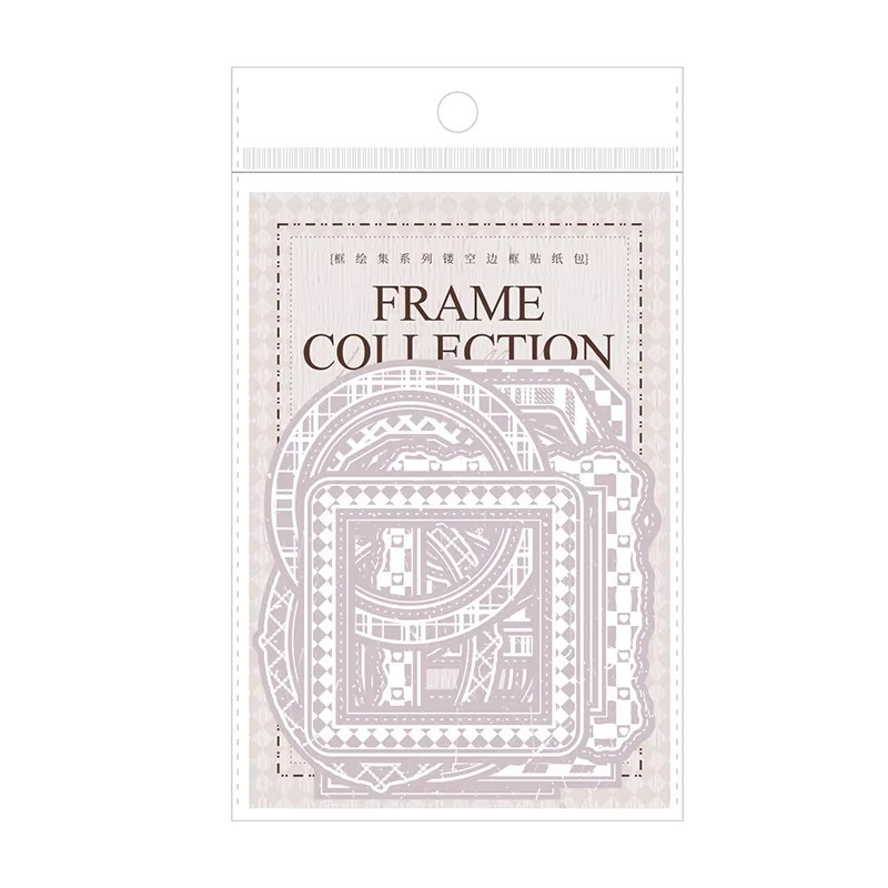 6Style Frame Collection Ausgestanzte Rahmen-Sticker in Multicolour für DIY Junk Journal, Scrapbooking und Collage aus Papier - Bild 2