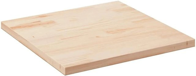 vidaXL Tischplatte aus Kiefernholz in quadratischer Form mit rustikaler Optik, B/T/H: 90 x 90 x 2,5 cm - Bild 1