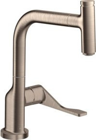 Hansgrohe Axor Citterio Spültisch-Einhebelmischer mit Ausziehbrause in Brushed Nickel - Bild 1