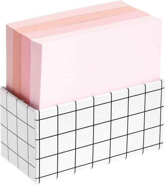 Rico Design Paper Poetry Notizzettel Box rosa, 400 Blatt, B/T/H: 9 x 9 x 9 cm - Bild 1
