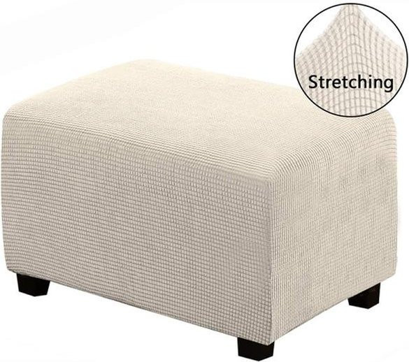 Rechteckiger Hocker-Überzug aus Polarfleece und elastischem Spandex als Schutzhülle für dein Sofa oder deinen Hocker von Your Warm Home - Bild 1