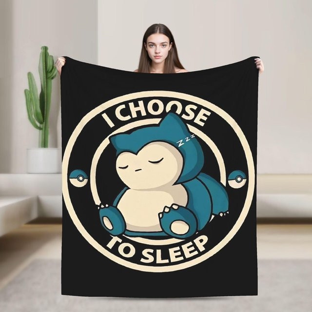 Relaxo Mehr Schlaf Bitte Kuscheldecke aus Plüsch mit grafischem Design in Schwarz, B/H: 76,2 x 101,6 cm - Bild 1