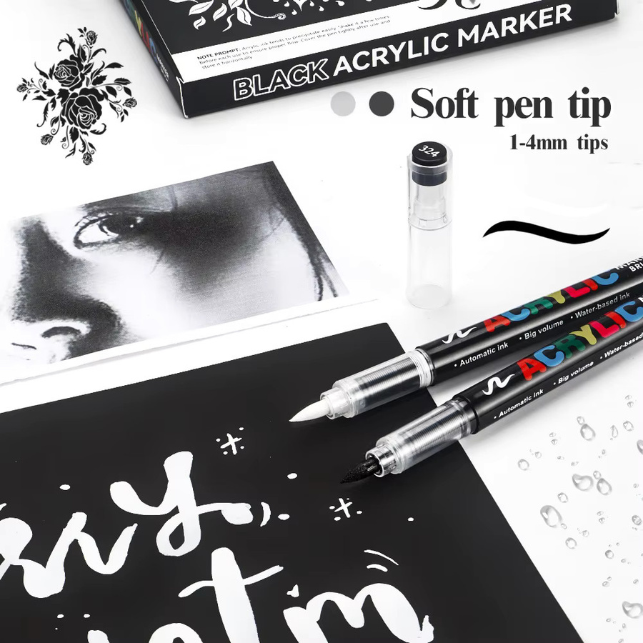 Acryl-Markierungsstift mit weicher Spitze für Kunstmalerei, Graffiti und Aquarell - Bild 3