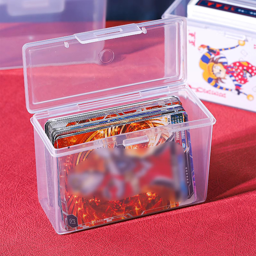 Transparente Kunststoff-Aufbewahrungsbox für Spielkarten und Fotokarten als Organizer für PTCG, MTG oder Kpop-Alben - Bild 2