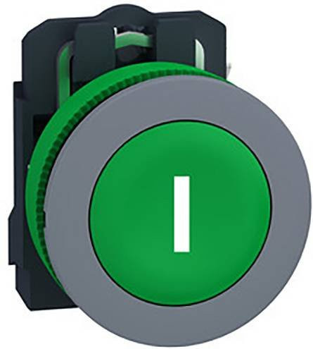 Schneider Electric XB5FA3311C0 Drucktaster, Kunststoff, tastend, grün, beschriftet I, grau - Bild 1