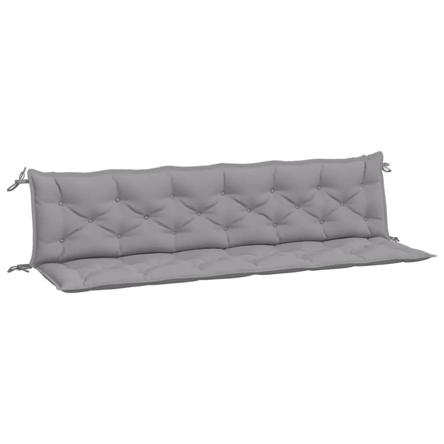 vidaXL Gartenbank-Auflagen 2er-Set Grau aus wasserabweisendem Oxford-Gewebe B/T/H: 200 x 50 x 7 cm - Bild 2