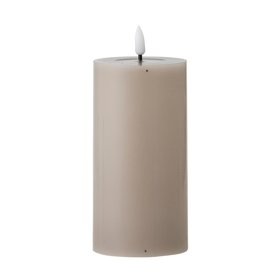 Bloomingville LED-Kerze Ponza in Beige, runde Stumpenkerze mit Timer, Durchmesser: 7,5 cm, Höhe: 15 cm - Bild 1