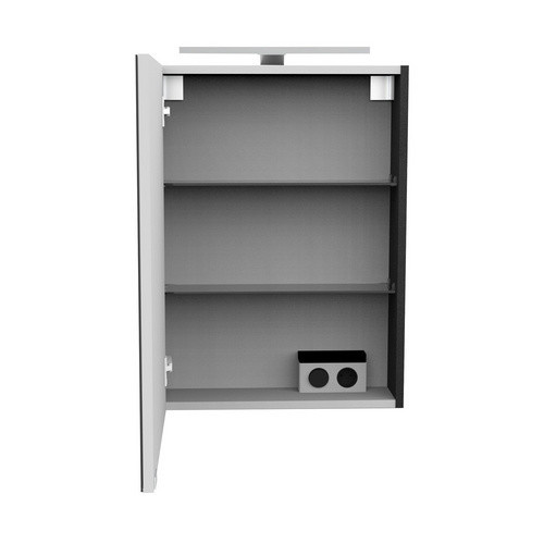 Fackelmann Spiegelschrank SBC Anthrazit mit Softclose-Türen und LED-Beleuchtung, B/T/H: 50 x 15,3 x 68 cm - Bild 2