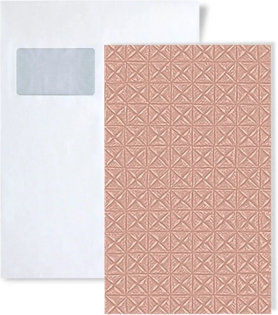 PROFHOME Geometrische Tapete Musterstück in Pink, DIN A4 - Bild 1