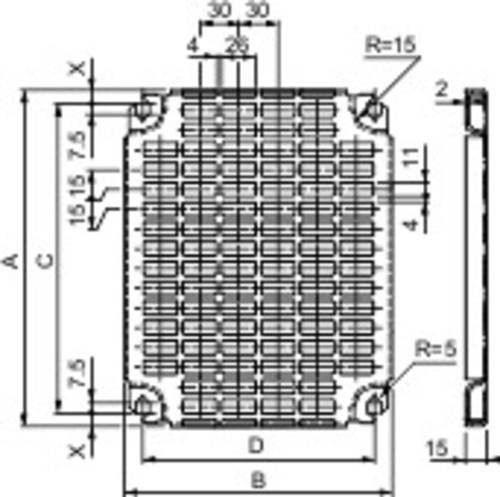 Schneider Electric NSYMR55 Montageplatte B: 50 cm, T: 50 cm - Bild 1