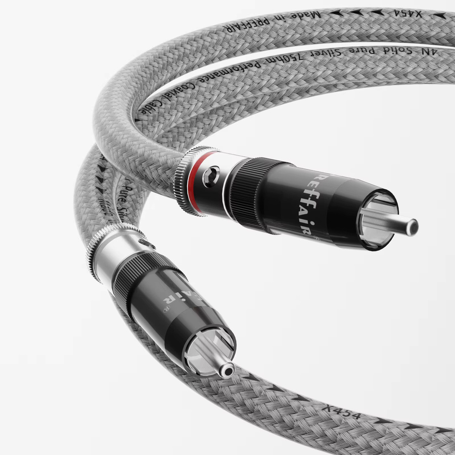 Preffair RCA-Audiokabel Paar mit versilberten Steckern in Silber - Bild 3