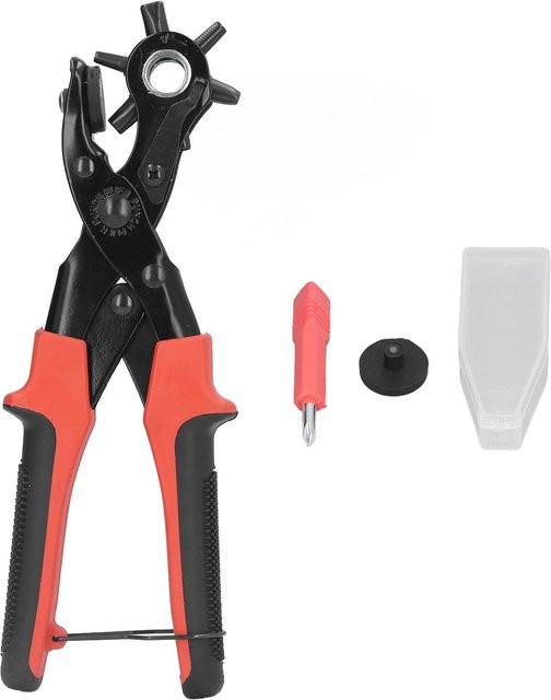 Professioneller Gürtellochstanzer von OutsideWorld aus Edelstahl in Schwarz für Leder und Mehrzweckanwendungen - Bild 1