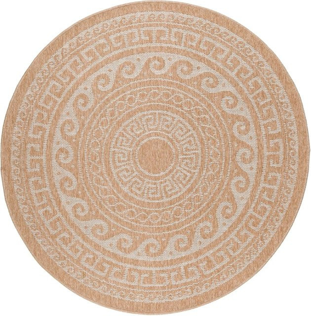 Ayyildiz Outdoor-Teppich Comilla rund beige Durchmesser: 200 cm - Bild 1