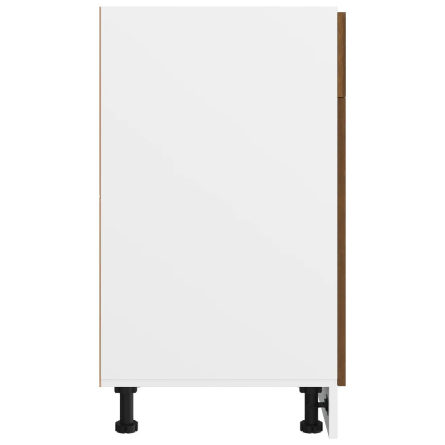vidaXL Unterschrank mit Schublade Eiche Braun B: 40 cm, T: 46 cm, H: 81,5 cm - Bild 4