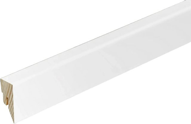Kosche Sockelleiste Topline mit Clipfräsung aus MDF in Verkehrsweiß, B/H/T: 240 x 1,6 x 4,0 cm - Bild 1
