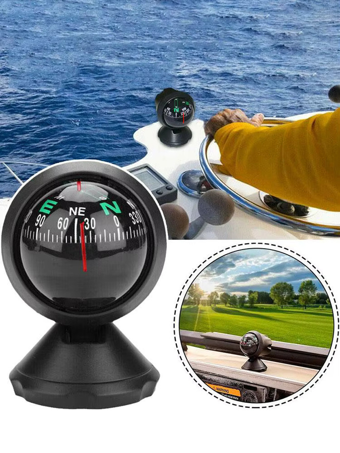 GPS Fahrzeug-Navigator mit 360-Grad-Drehung in Schwarz für die Auto-Innenraum-Montage - Bild 5