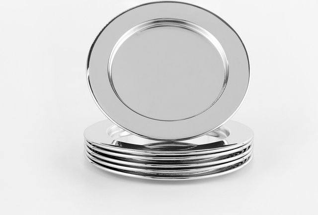 ECHTWERK Untersetzer und Serviettenringe aus Glas, 6-teiliges Set in Gold, Schwarz, Silber und Kupfer - Bild 1